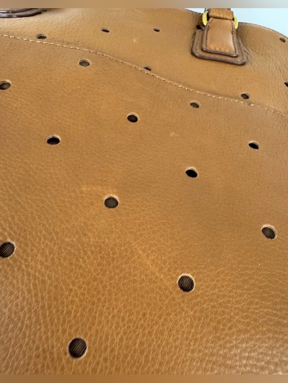 Fossil Julia Hobo Perforated Leather Tote Bag in Brown - Picture 4 of 16